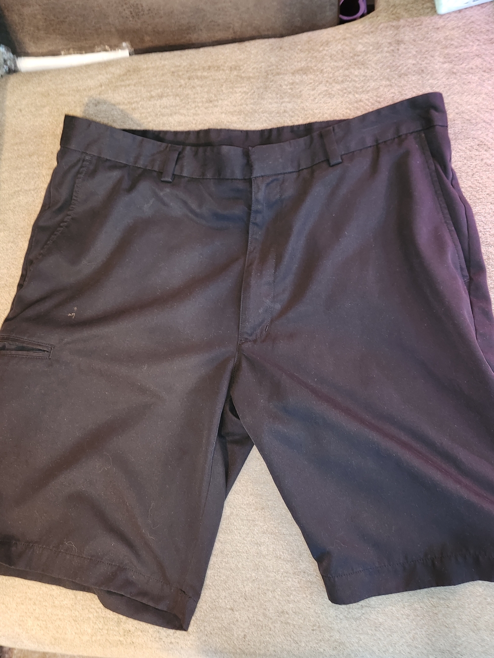 Grand Slam Black 9" Flat-Front Men's Shorts